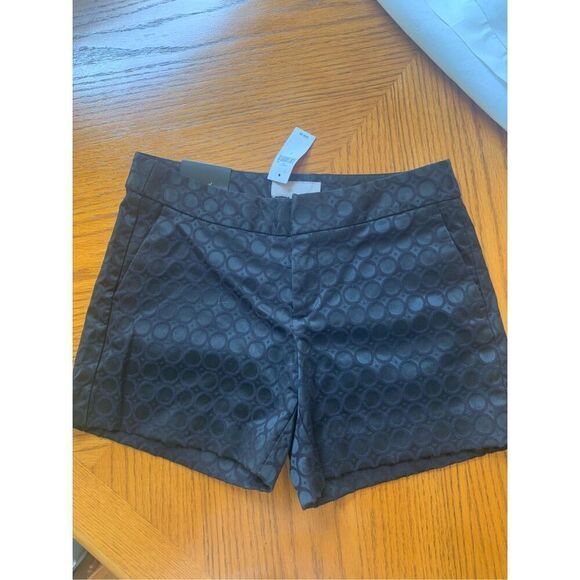 NWT Banana Republic Cute Black Circle Shiny Design Shorts - Picture 1 of 8